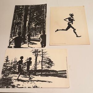 Vintage Black & Cream Running Silhouette Prints